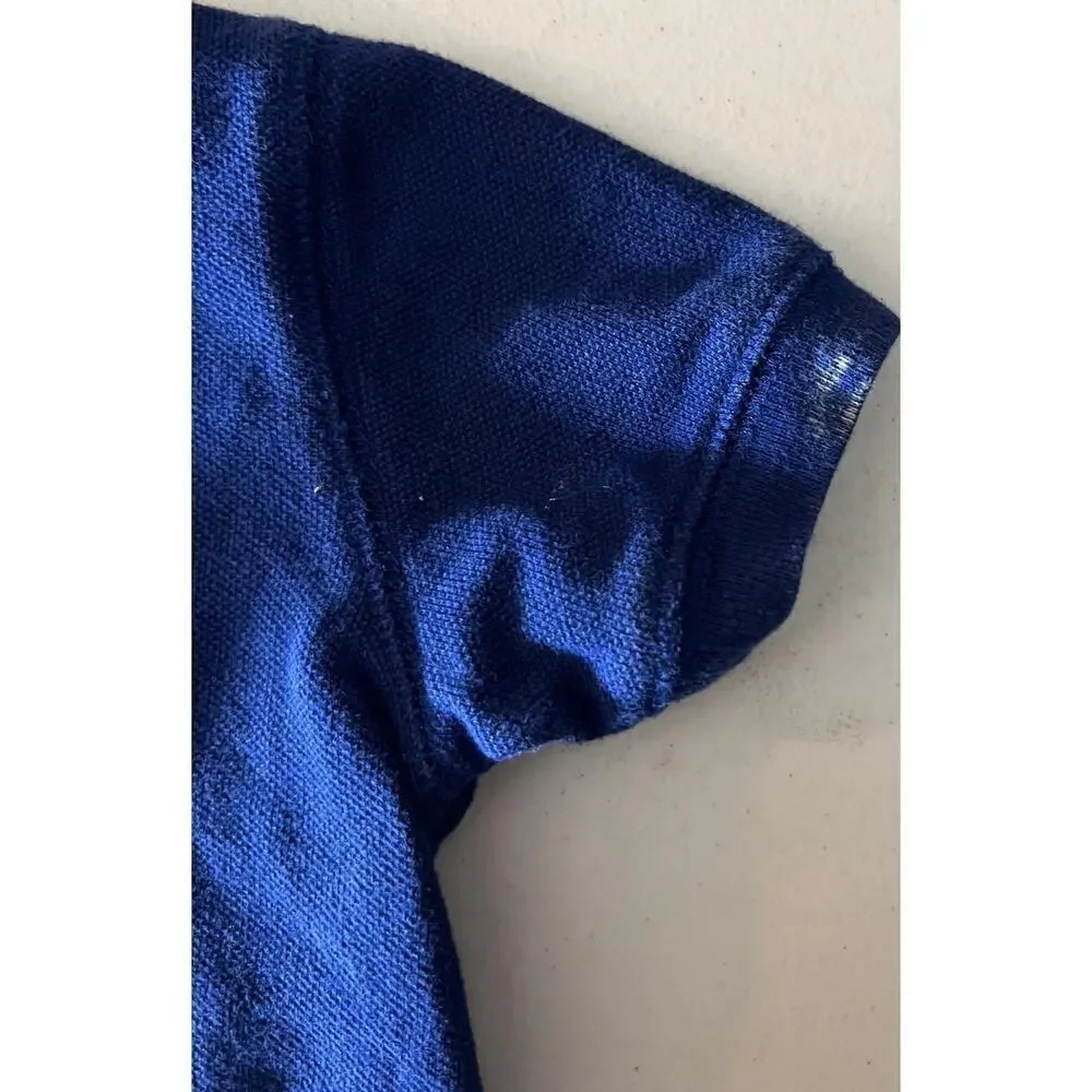 Ralph Lauren Blue Baby Boy Cotton Mesh Polo Shirt 12M